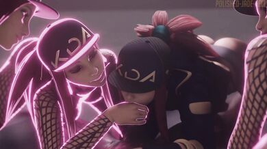 In which the beautiful Akali clone succumbs to her own lustful desires, and gets fucked by every man in sight