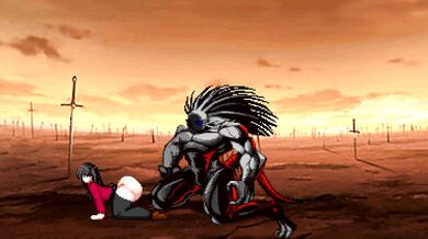 MUGEN vs Rin Tohsaka, a clash of fighters! Who will emerge victorious in this epic battle?