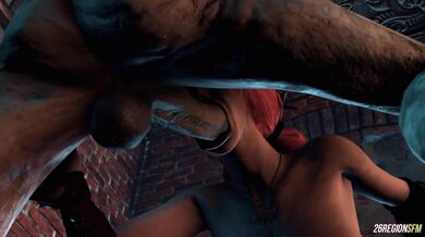 In the world of erotic fantasy, Triss and her two monstrous lovers engage in a sensual smorgasbord of pleasure