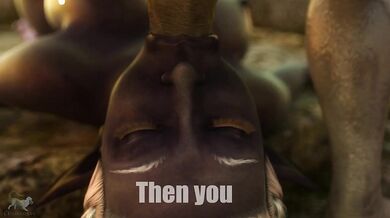 A Dark Elven Maiden Gets Roughly Throated by a Dominant Dommy