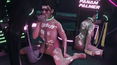 Watch the hot naked blonde woman in ZMSFM Panam and Horse (Bodywriting Version) as she rides the horse while being penetrated by a large dildo