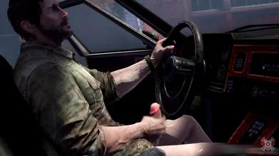 Joan Drives a Car While Wanking in Her Office Chair