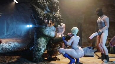 Watch the hottest superheroine, Power Girl, in action as she fulfills her X-rated fantasies with her comic book counterpart!