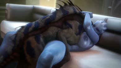 Liara Spends Time with her Varren