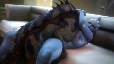 Liara Spends Time with her Varren