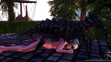 Re-written as: YoRHa Unit 2B is ravaged by a monstrous penis