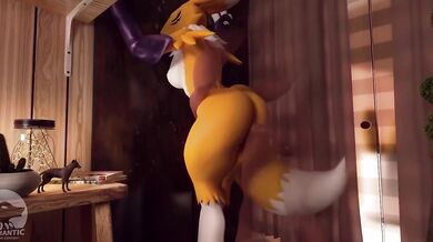 Innocent Love: Renamons Standing Doggy Style Furromance