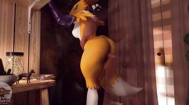 Innocent Love: Renamons Standing Doggy Style Furromance