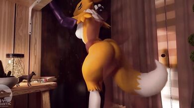 Innocent Love: Renamons Standing Doggy Style Furromance