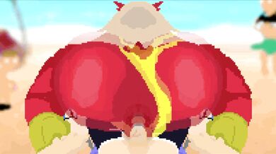 Watch the sexy Blaziken Trainer get naughty on the beach in this hot hentai porn video!