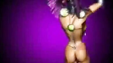 Sexy Lady Taking a Shower and Playing Music with Her Fun Toy
