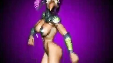 Sexy Lady Taking a Shower and Playing Music with Her Fun Toy