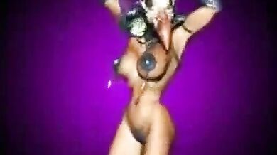 Sexy Lady Taking a Shower and Playing Music with Her Fun Toy