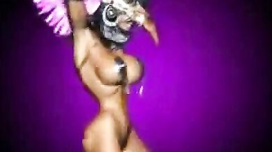 Sexy Lady Taking a Shower and Playing Music with Her Fun Toy