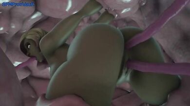 Watch as Penny is taken by a horde of tentacle monsters in this hentai porn movie!