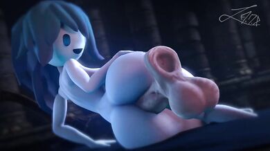 Watch as this sexy cat demon takes on her human prey in the spooky catacombs!