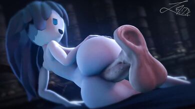 Watch as this sexy cat demon takes on her human prey in the spooky catacombs!