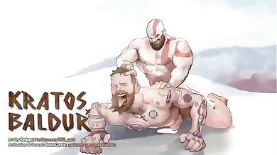 Baldur, the Norse god of beauty and light, battles against Kratos from BoboComics in an epic hentai showdown that will leave you breathless!