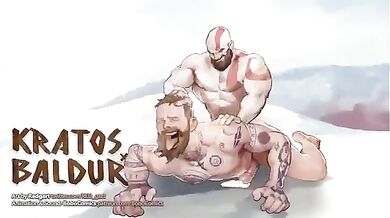Baldur, the Norse god of beauty and light, battles against Kratos from BoboComics in an epic hentai showdown that will leave you breathless!