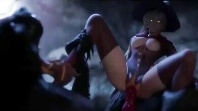 The naughty witch Mercy conjures up a werewolf for her pleasure, but things get really wild when they enlist the help of Rekin3d!