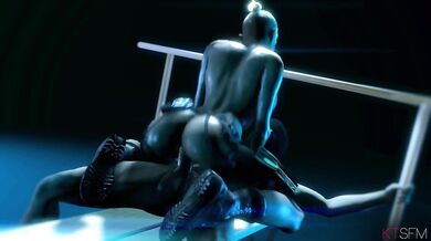 Unleashing the inner Goddess, Cassie Cage goes wild in a back-view perspective