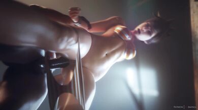 Tracer Rides Standing Doggy Style