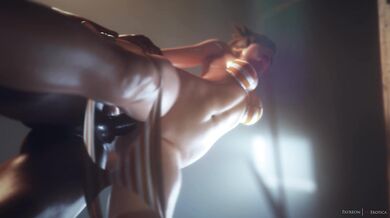 Tracer Rides Standing Doggy Style