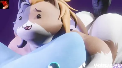 Mighty Stallion Cums Inside Tiny Kitty