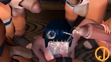 Hinata gets a faceful of cum from [Jexxi]