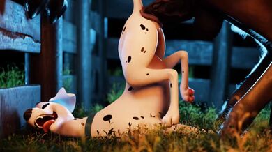 Busty milf gets pounded by a horse while having carrots inserted in her wet snatch