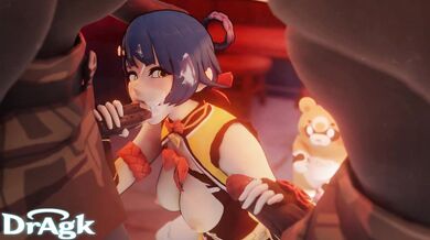 Watch the hot porn movie with sexy Xiangling giving a sensual blowjob to her horny partner Dragk!