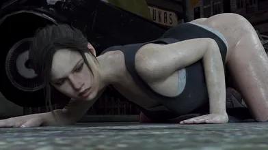 Claire runs out of ammo in 4K Ultra HD with 60 frames per second