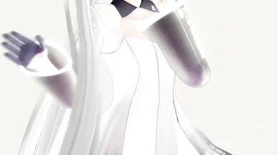 Hatsune Miku Hentai - Undress Dance in Vocaloid MMD 3D White Hair Video