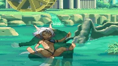 Busty MILF Grizela gets lifted up by her dog while being pounded from behind in a missionary position on ABAO island!