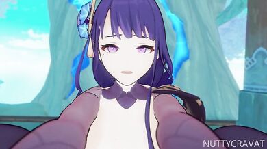 Raiden, the Shogun of Love, Creams his Way to Eternal Bliss at the Shrine of Passion!