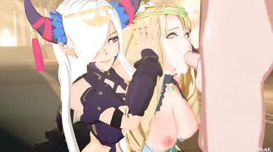 Eve & Zephia (Fire Emblem) Together in the Meadow, Having Passionate Sex