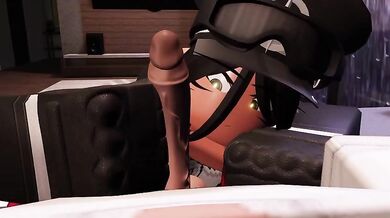 Watch Berz1337 as he gets deep throated by a seductive succubus in this intense Roblox porn video