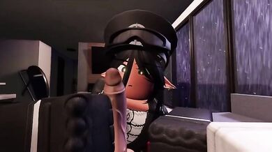 Watch Berz1337 as he gets deep throated by a seductive succubus in this intense Roblox porn video