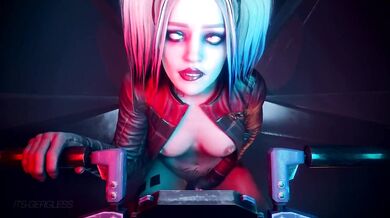 Harley Quinn Rides a Stiff Dildo in This Hardcore Hentai Video!
