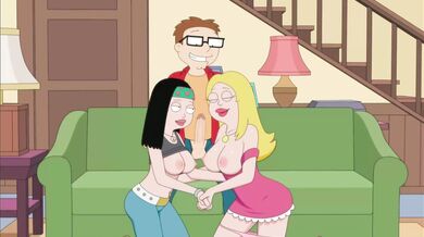 Watch this hot porn video where an American Dad gets a sensual blowjob by a sexy lady!