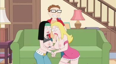 Watch this hot porn video where an American Dad gets a sensual blowjob by a sexy lady!