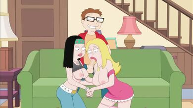 Watch this hot porn video where an American Dad gets a sensual blowjob by a sexy lady!