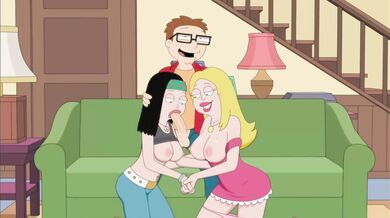 Watch this hot porn video where an American Dad gets a sensual blowjob by a sexy lady!