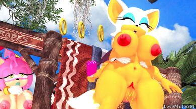 Watch two hot babes having steamy sex on the beach in this hentai porn video