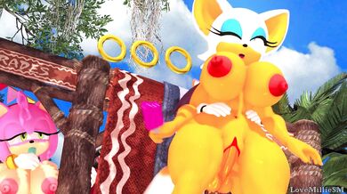 Watch two hot babes having steamy sex on the beach in this hentai porn video