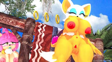 Watch two hot babes having steamy sex on the beach in this hentai porn video