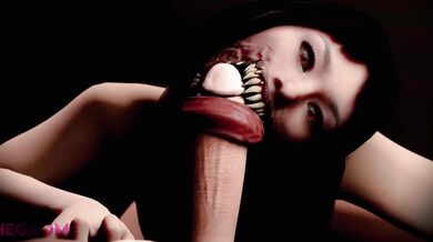 Thats quite the tongue! Mileena gets down and dirty in her latest porn flick, Mileenas Tongue [AhegaoMe]