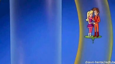 Sexual Encounter with Judy Jetson and a Blue Stranger in Drawing Hentai World