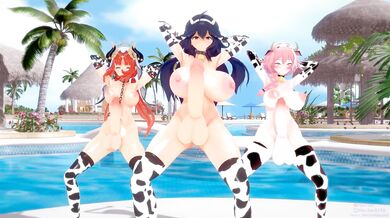The Futa Cowgirl, Nilou, Hex Maniac and Astolfo - Ghost Dance