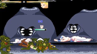 In MUGEN, the showcase goblins face off against Cammy in a fierce battle of strength and agility! Who will emerge victorious?